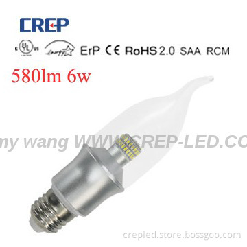 UL CUL SAA 90-277V AC 6W e12 led chandelier bulb